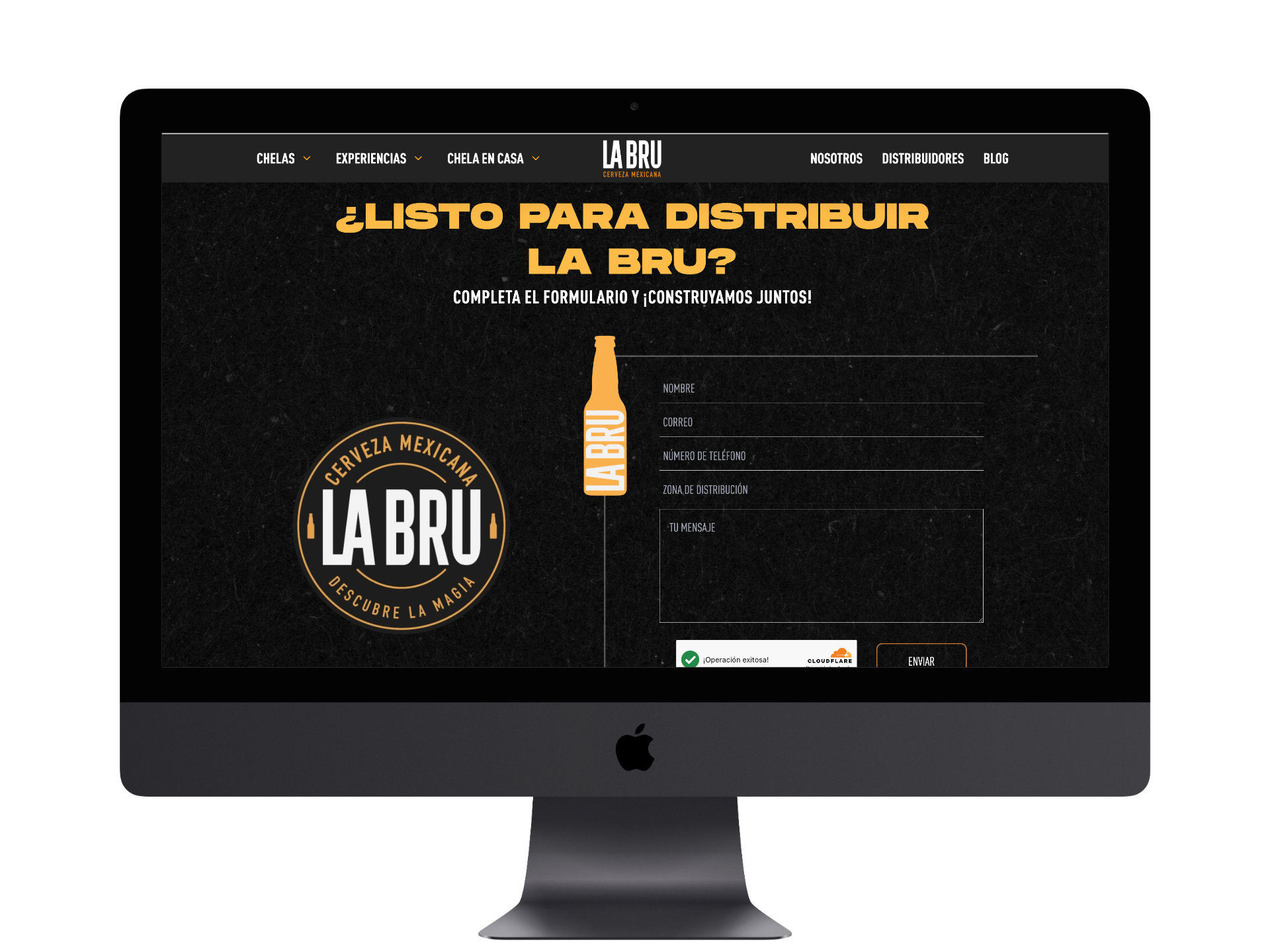 Resultado final del sitio web